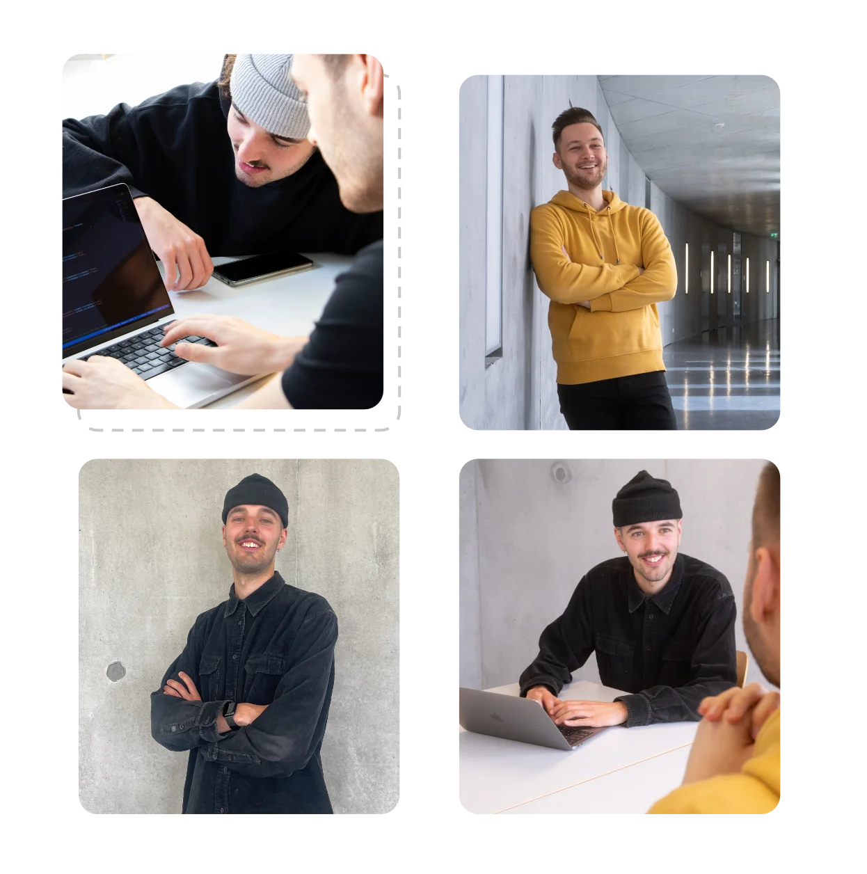 Profilfoto-Collage der Tälentspace Gründer